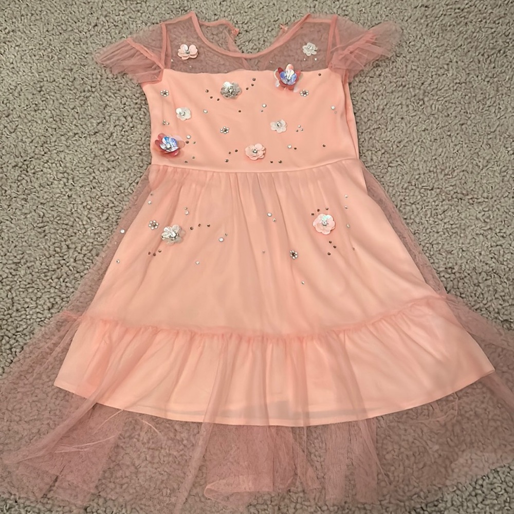 Salmon girls dress